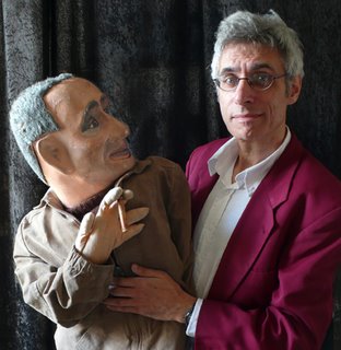 Ventriloquist Ian Saville and Bertolt Brecht dummy